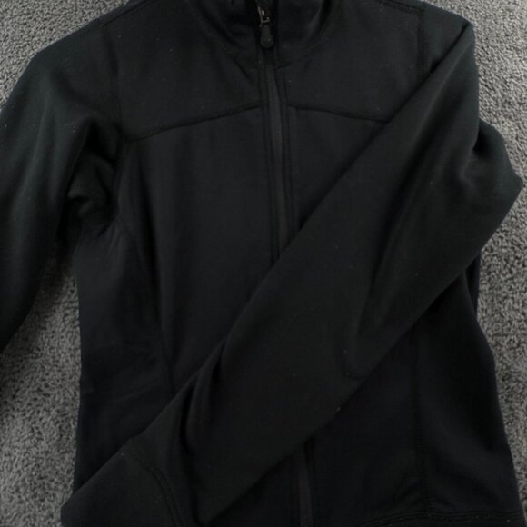 Patagonia Women XS Full Zip Black Jacket USA Made Stretch Adult Outdoors Logo - Picture 15 of 16